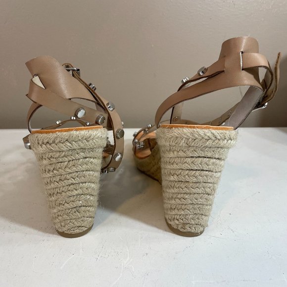 Dolce Vita Tan Wedges with Studded Straps - Picture 4 of 8